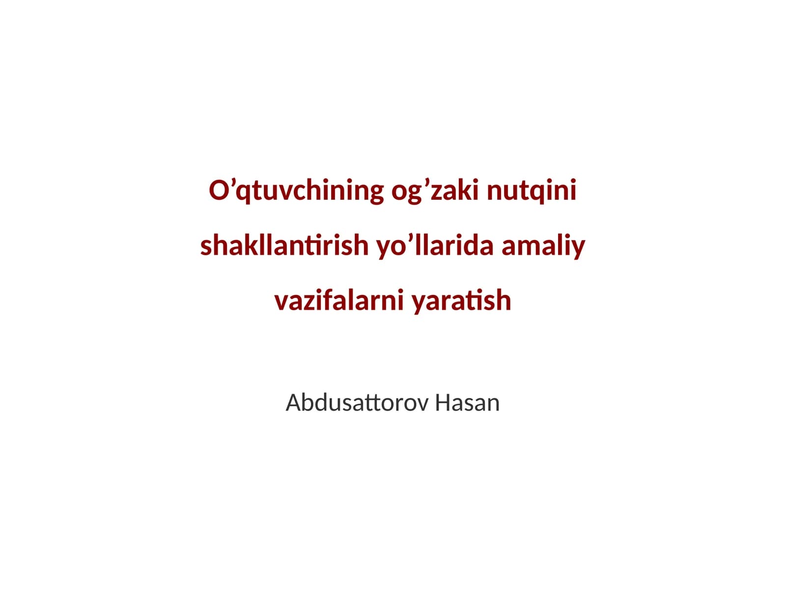 Nutq Shakllantirishning Asosiy Tamoyillari