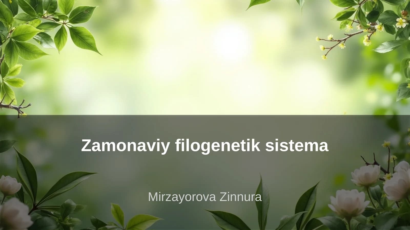 Zamonaviy filogenetik sistema