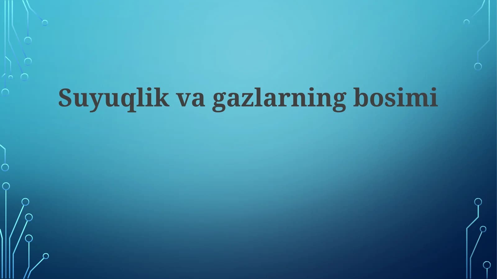 Suyuqlik va gazlarning bosimi
