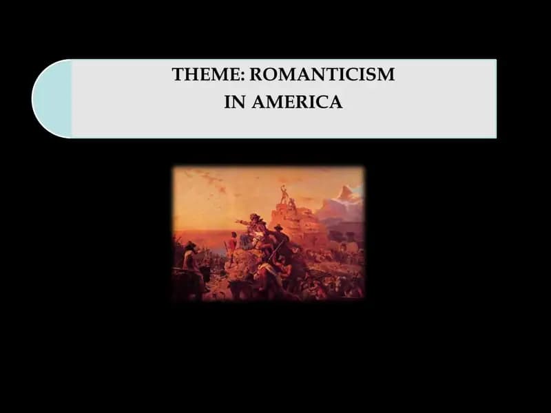 ROMANTICISM IN AMERICA