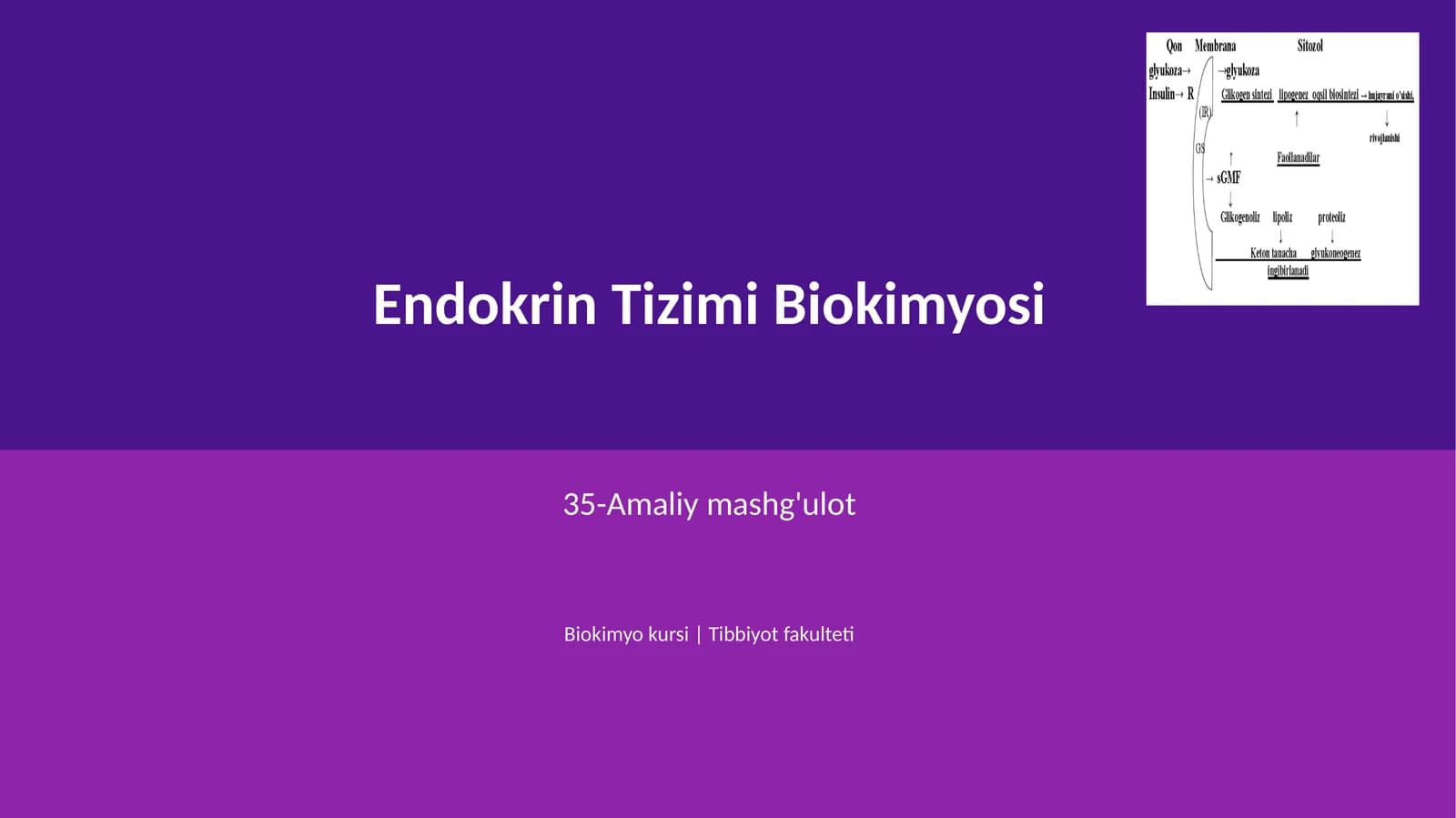 Endokrin Tizimi Biokimyosi