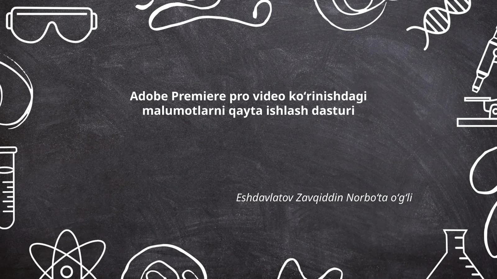 Adobe Premiere Pro video koʻrinishdagi malumotlarni qayta ishlash dasturi