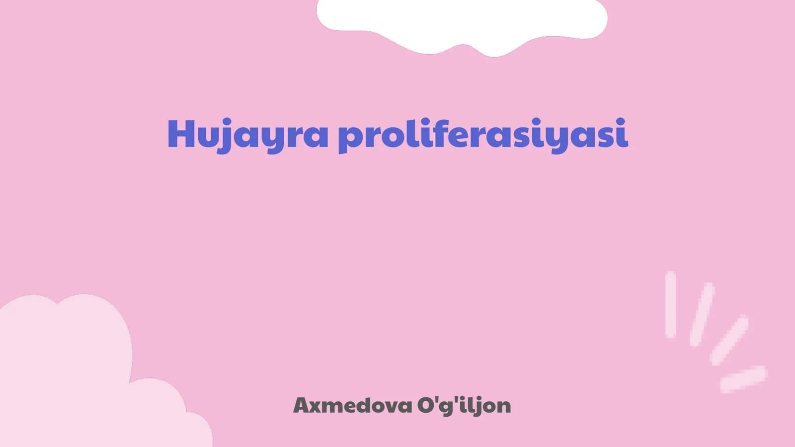Hujayra Poliferasiyasi. Slayd