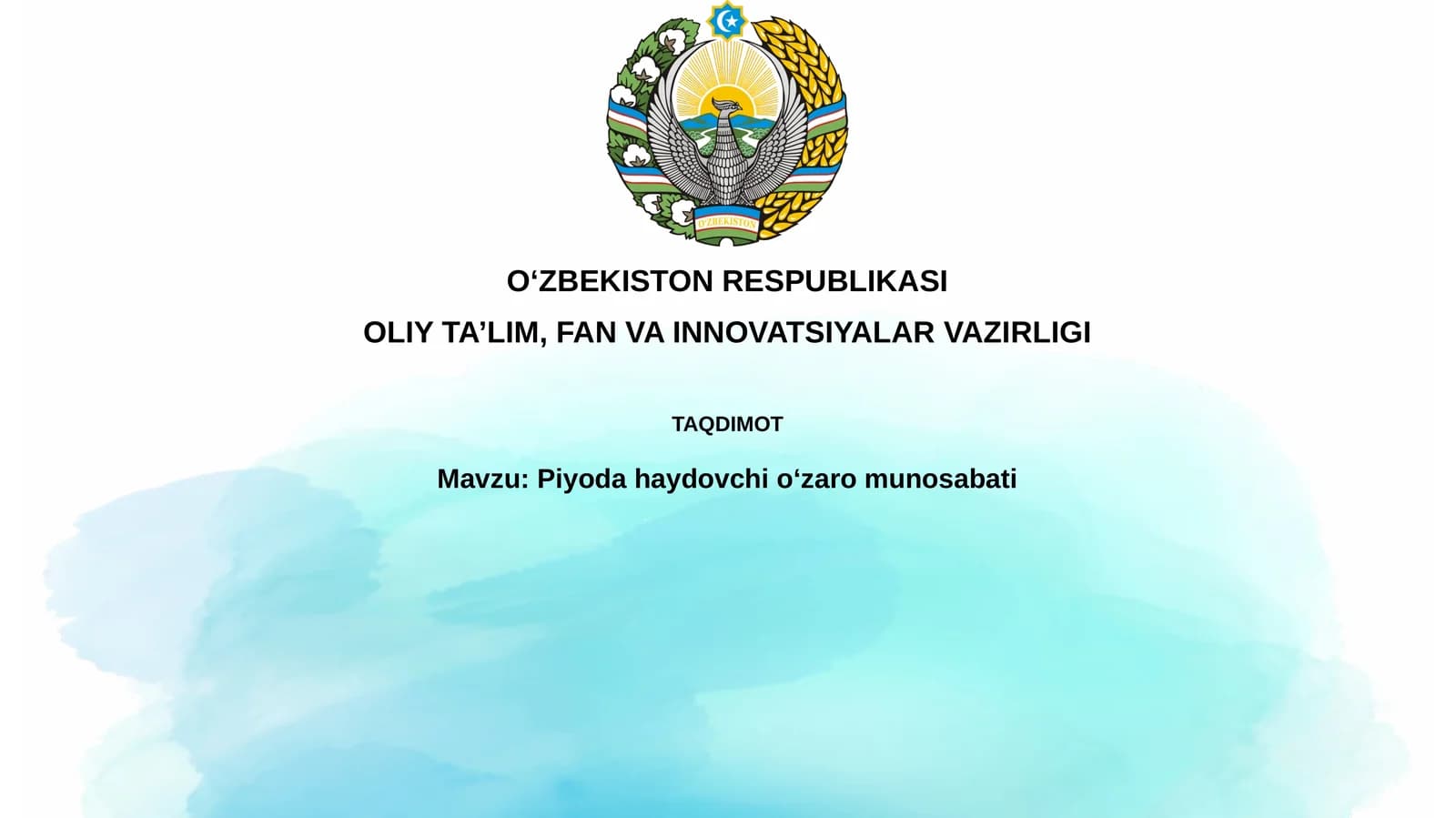 Piyodahaydovchilar o'zaro munosabati