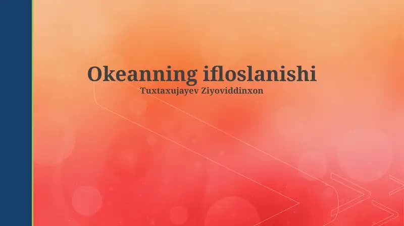 Okeanning ifloslanishi