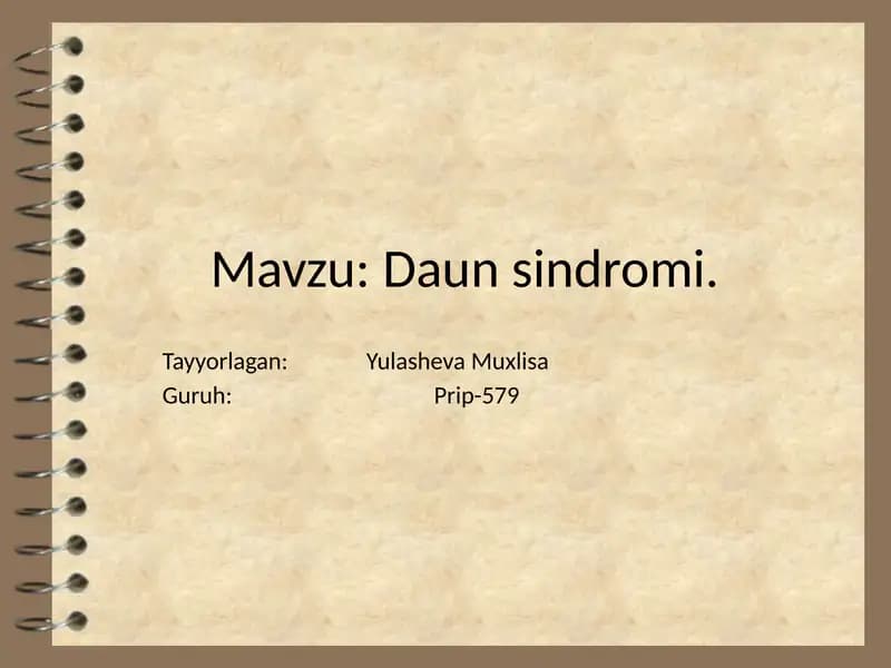 Daun sindromi