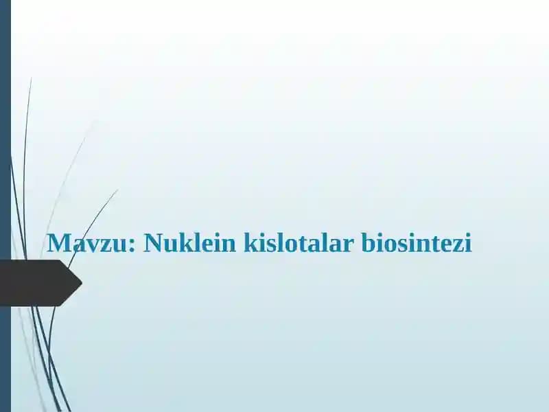 Nuklein kislotalar biosintezi
