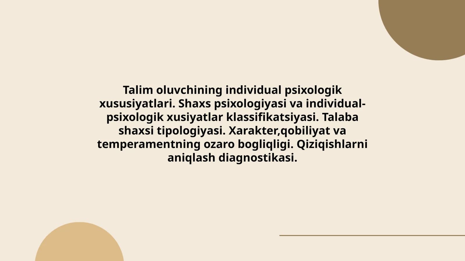 Individual psixologik xususiyatlari