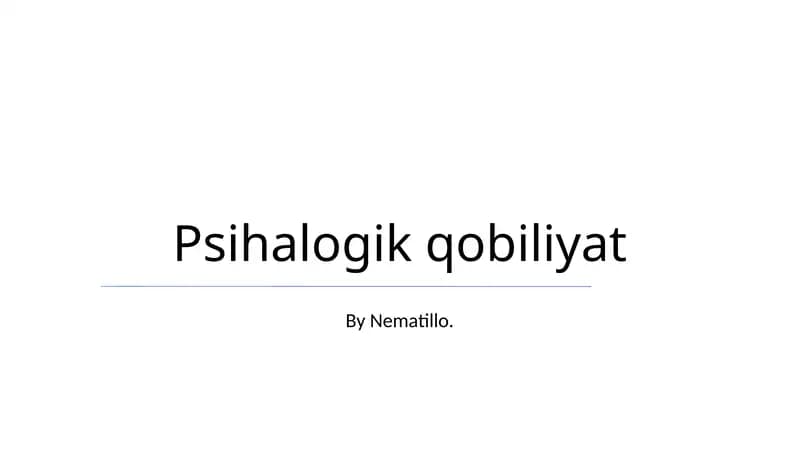 Psixologik qobiliyat