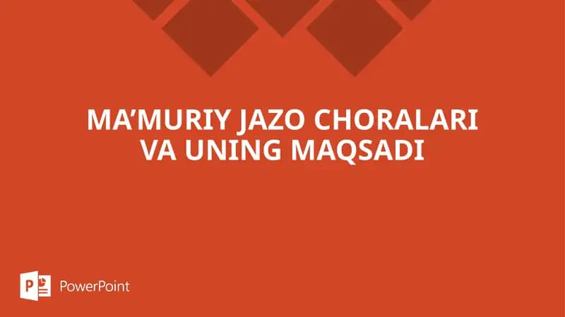 Ma’muriy Jazolar va ularning maqsadi