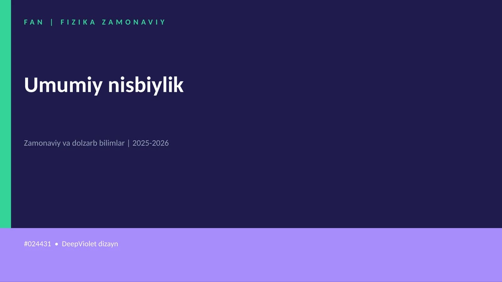 Umumiy nisbiylik