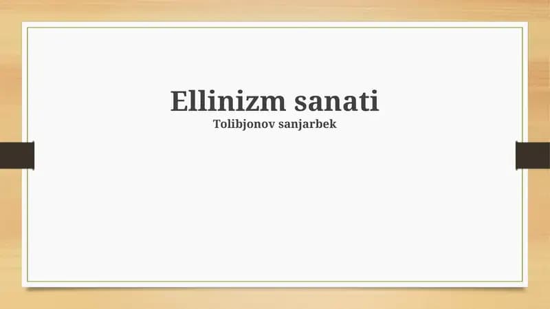 Ellinizm sanati