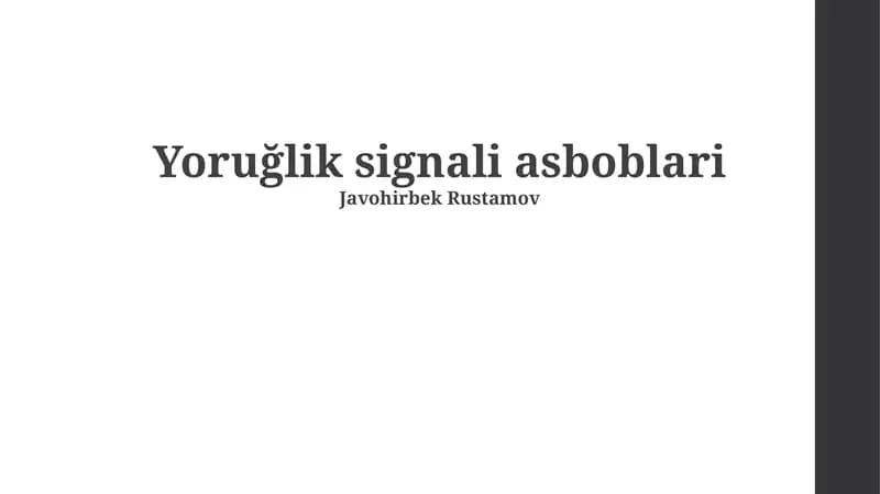 Yoruğlik signali asboblari