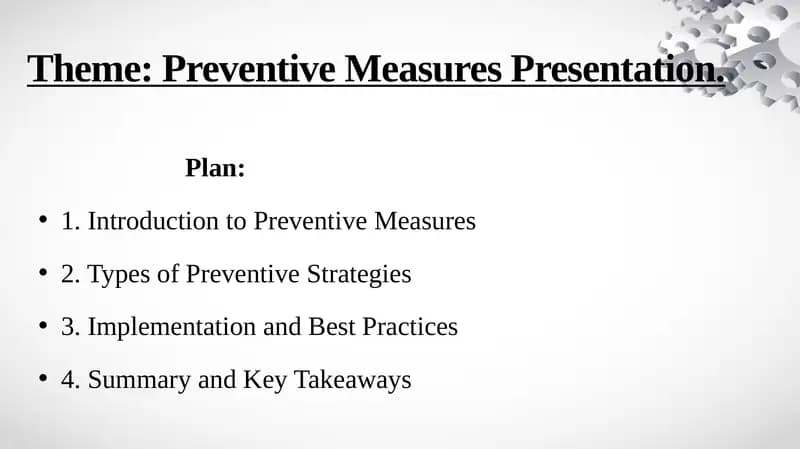Preventive Measures Presentation