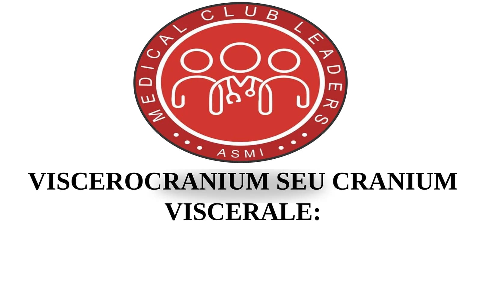 VISCEROCRANIUM SEU CRANIUM VISCERALE