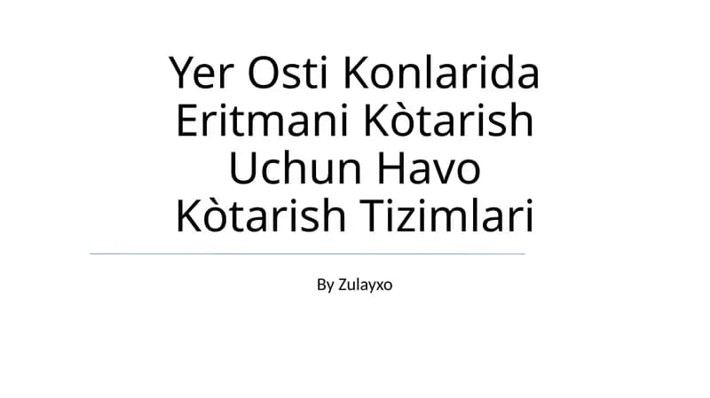 Havo Kòtarish Tizimlari