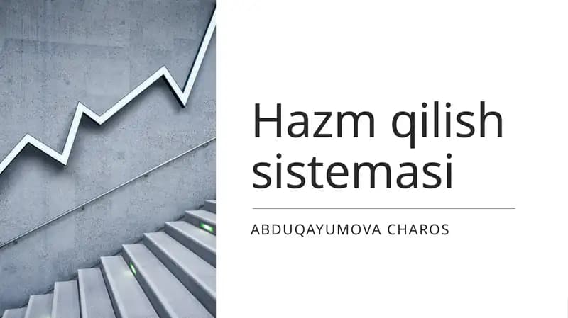 hazm qilish sistemasi