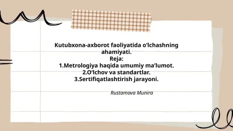 Kutubxona-axborot faoliyatida oʻlchashning ahamiyati