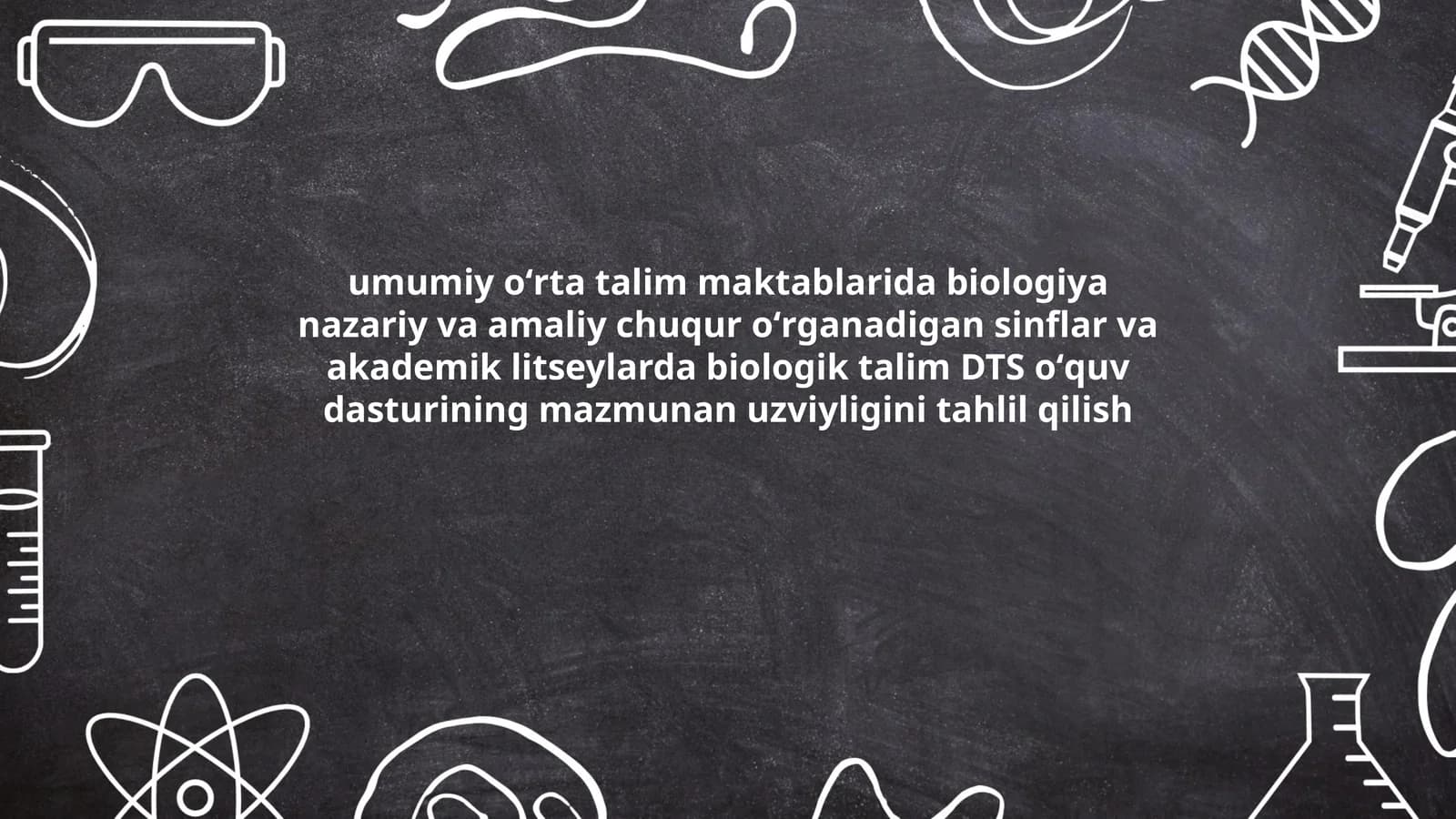 Biologiya DTS oʻquv dasturi