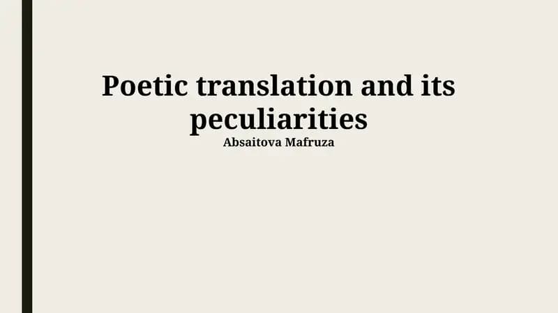 Challenges and Triumphs in Poetic Translation