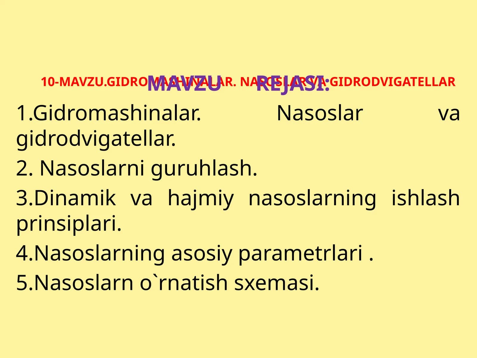 Gidromashinalar.Nasoslarvagidrodvigatellar