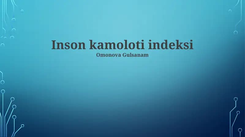 Inson kamoloti indeksi