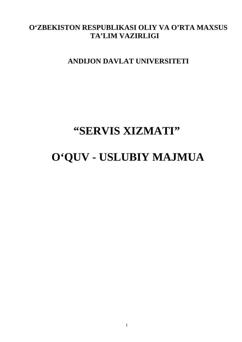 SERVIS XIZMATI