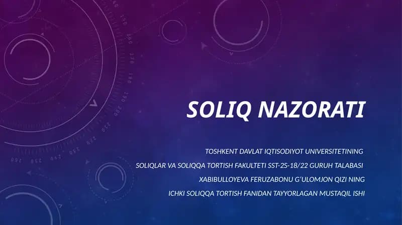 Soliqnazorati