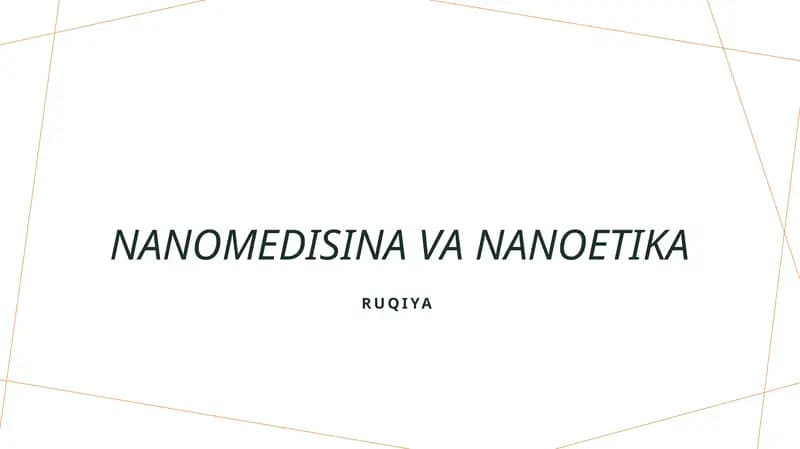 Nanomedisina va Nanoetika