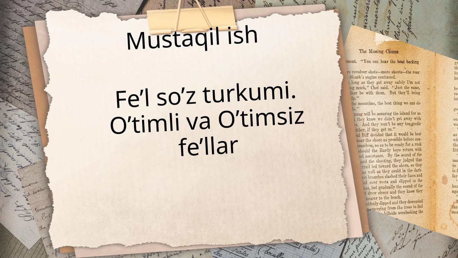 Fe’l so’z turkumi