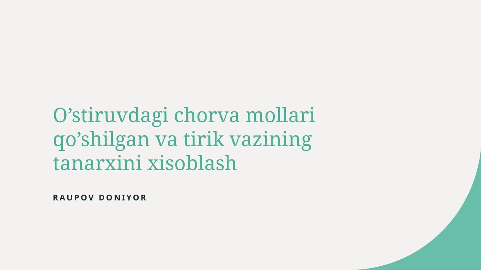 Tannarx kalkulyatsiyasi
