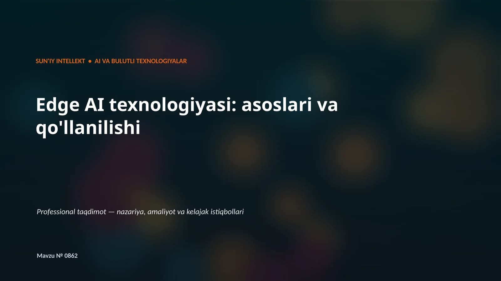 Bulutli AI va Suns'iy Intellekt texnologiyalari