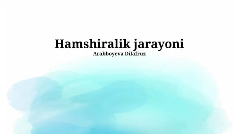 Hamshiralik jarayoni
