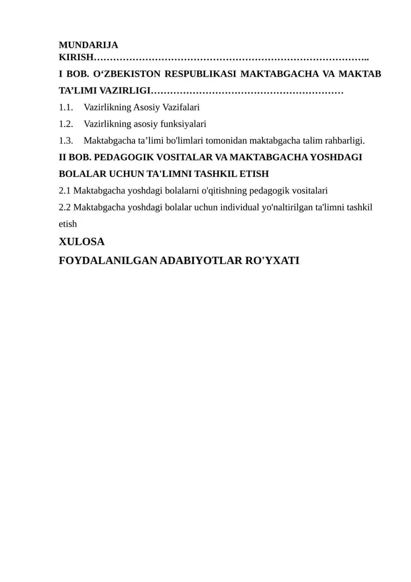 Maktabgacha ta'lim