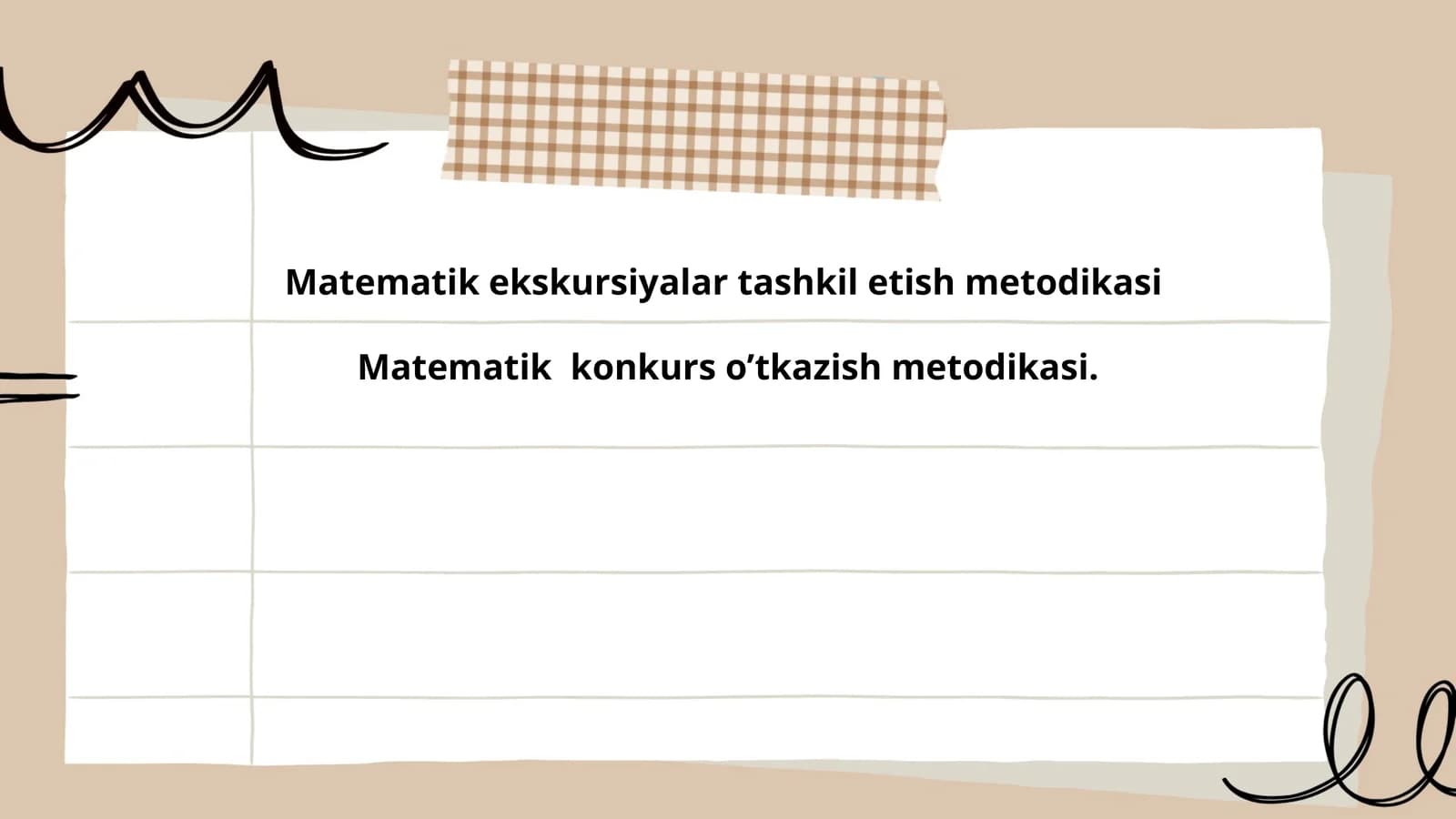 Matematik ekskursiyalar tashkil etish metodikasi