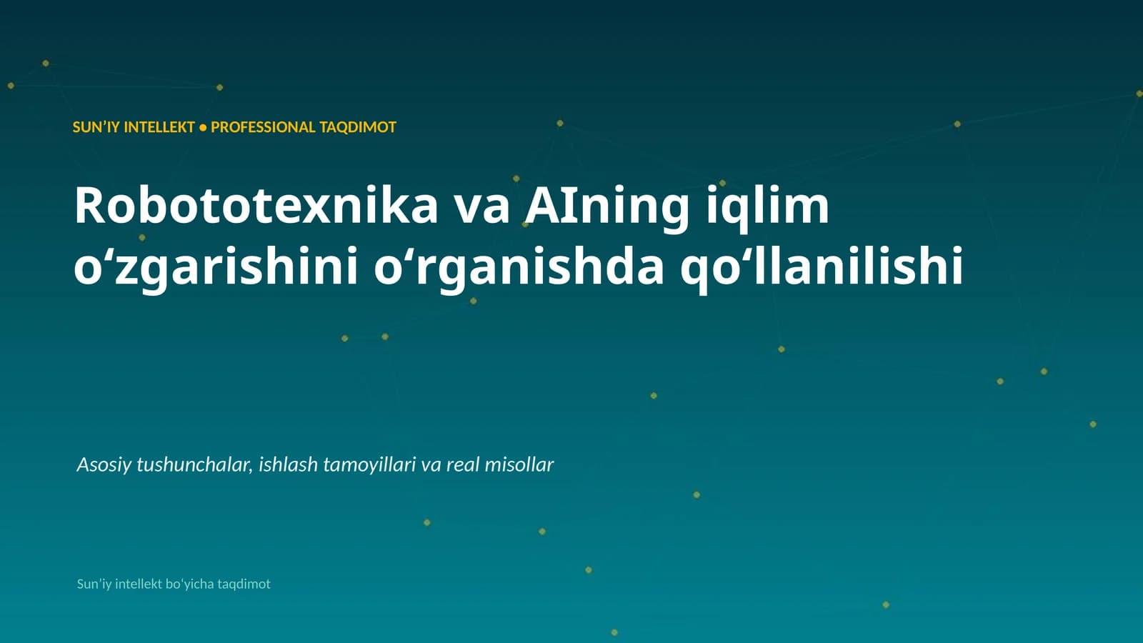 Robototexnika va AIning iqlim oʻzgarishini oʻrganish