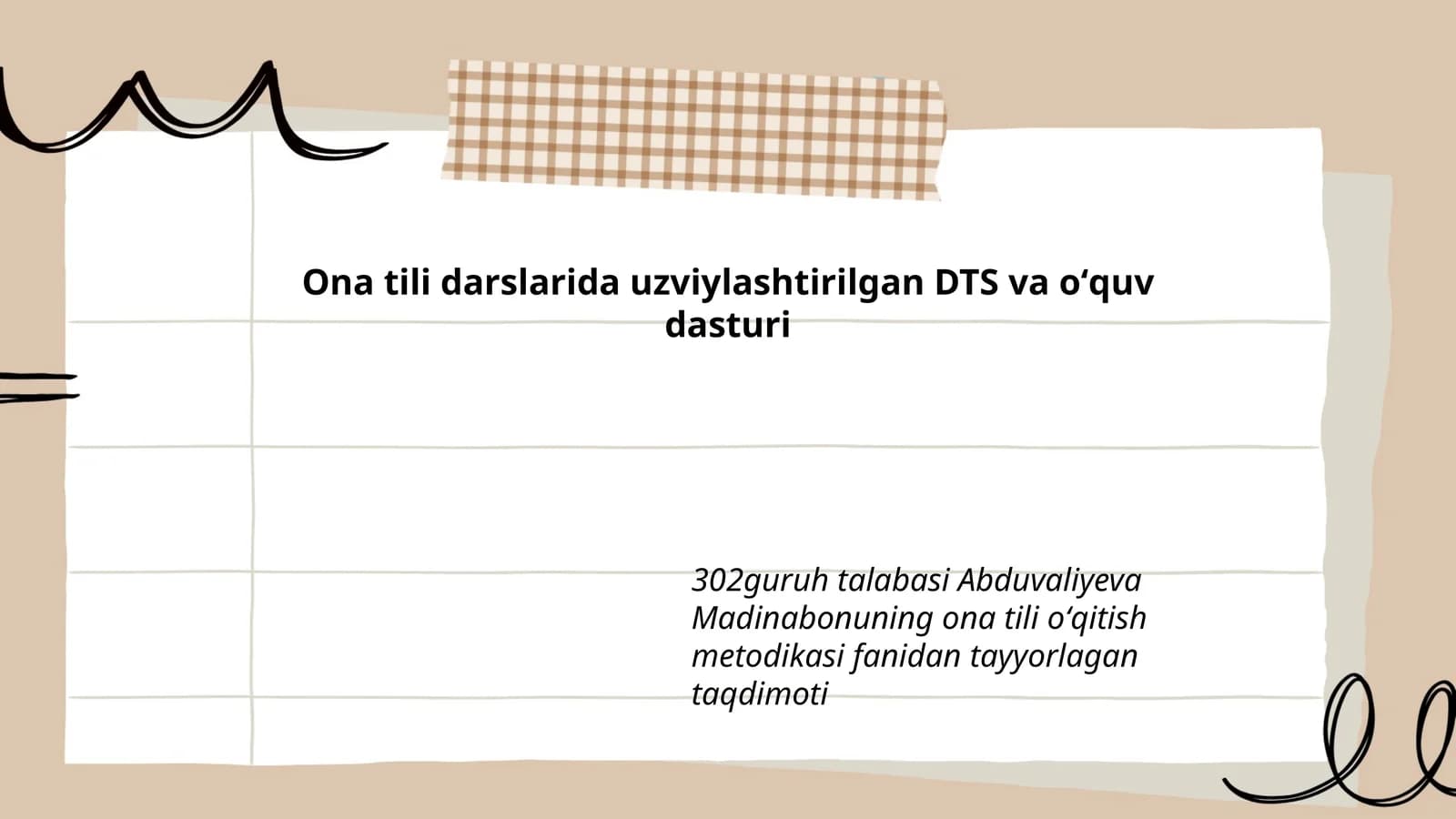 Ona tili oʻqitish metodikasi