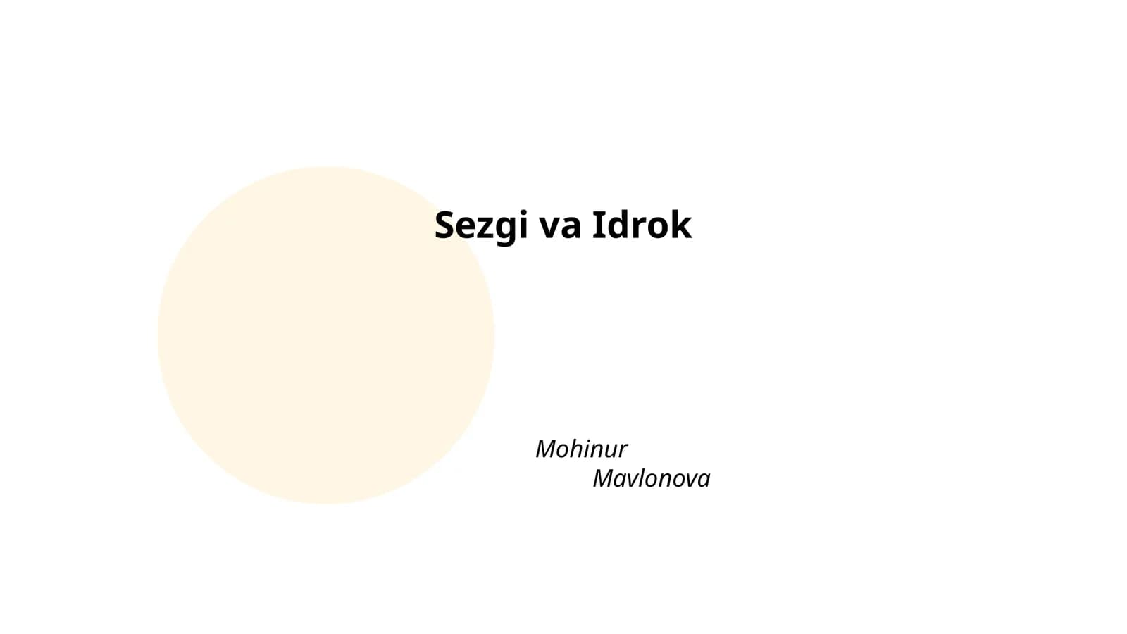 Sezgi va Idrok