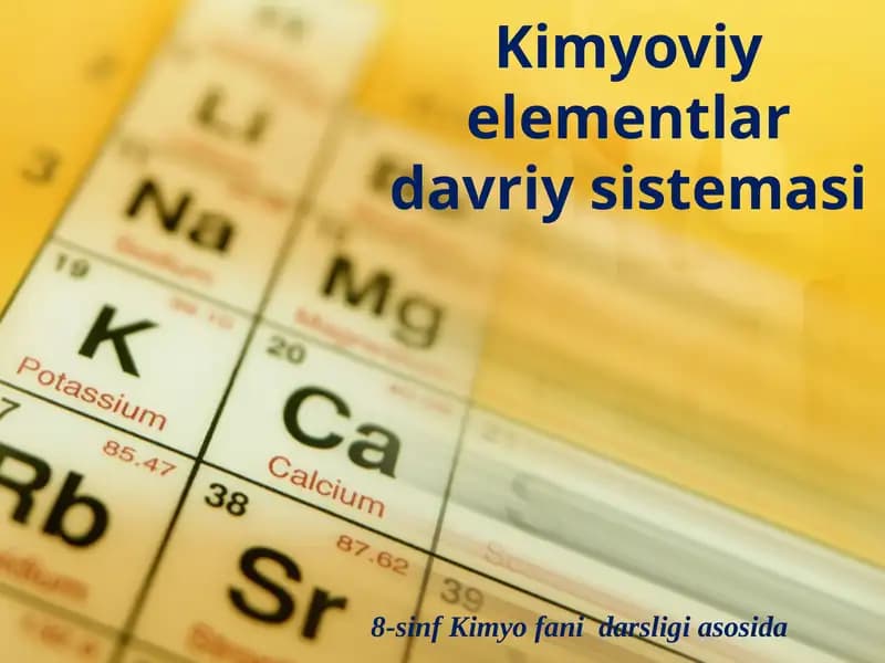 Kimyoviy elementlar davriy sistemasi