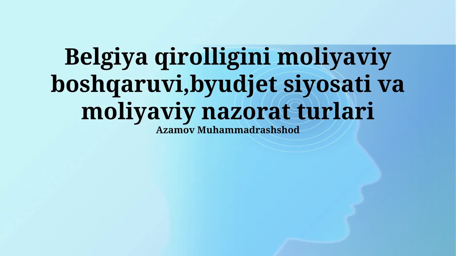 Belgiya Qirolligidagi Moliyaviy Boshqaruv