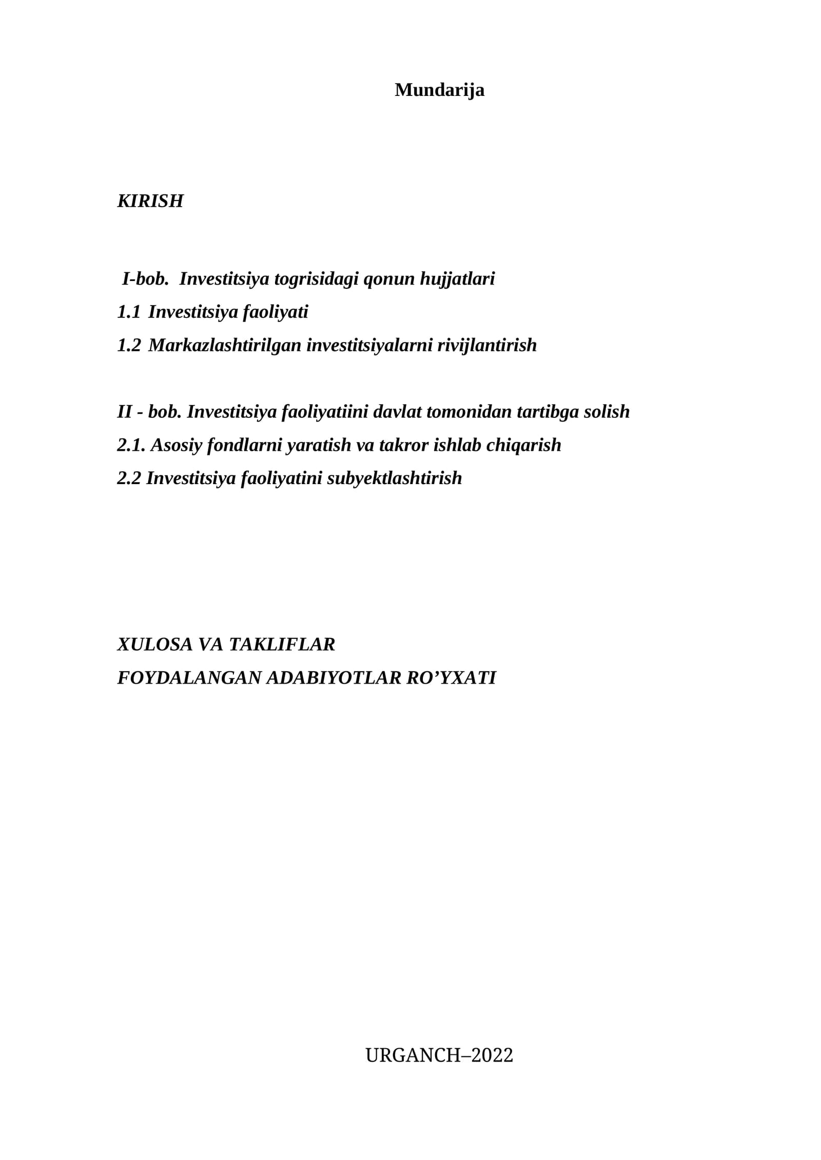 Investitsiya faoliyati