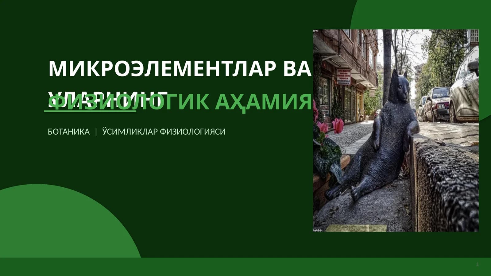МИКРОЭЛЕМЕНТЛАР ВА УЛАРНИНГ ФИЗИОЛОГИК АҲАМИЯТИ