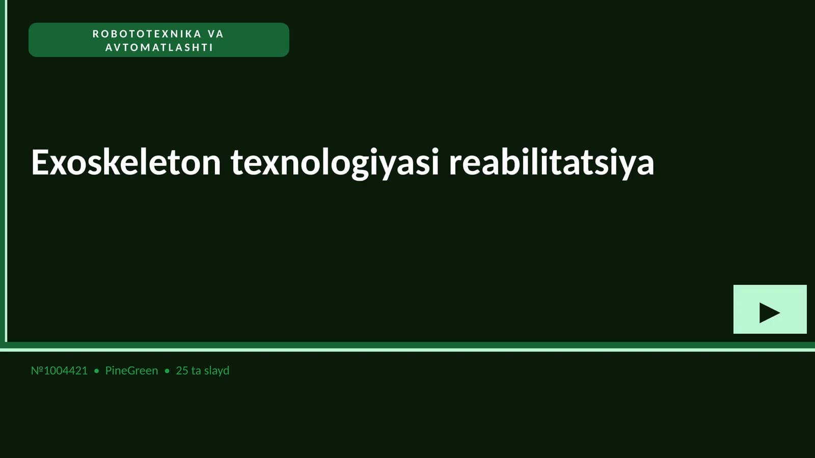 Exoskeleton texnologiyasi reabilitatsiya