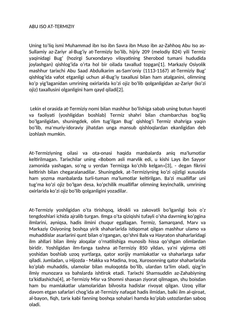 ABU ISO AT-TERMIZIY