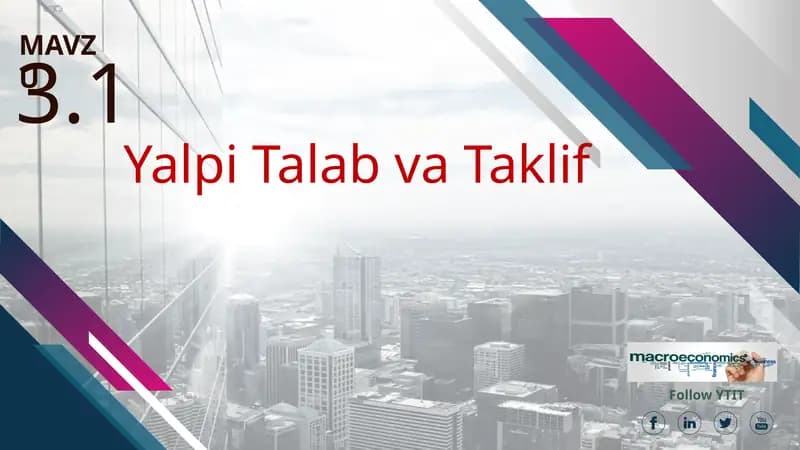 Yalpi Talab va Taklif