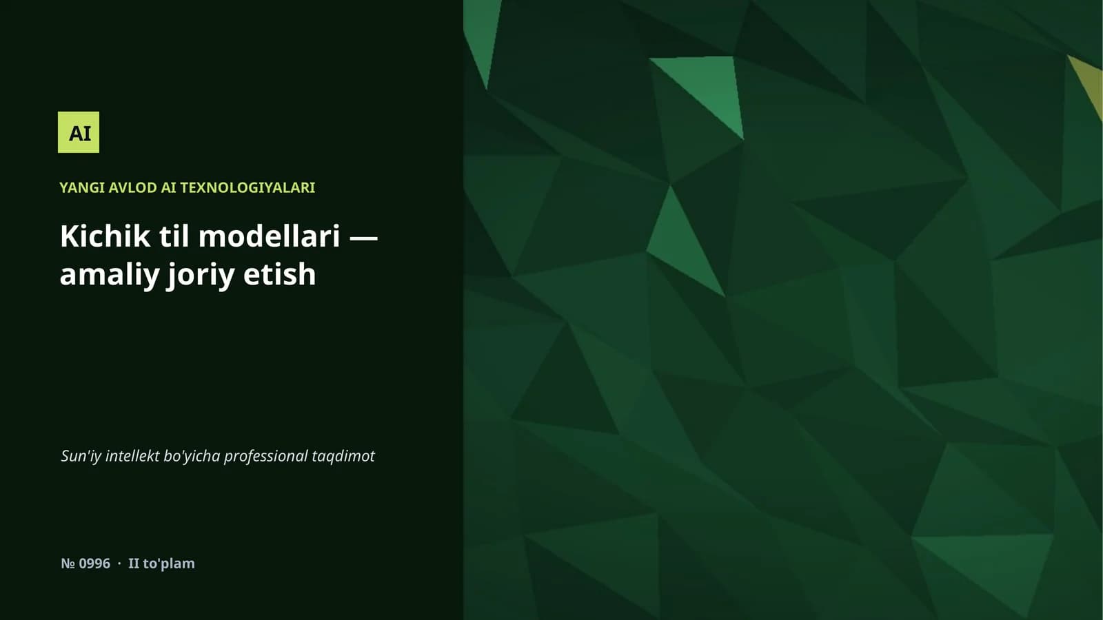 YANGI AVLOD AI TEXNOLOGIYALARI