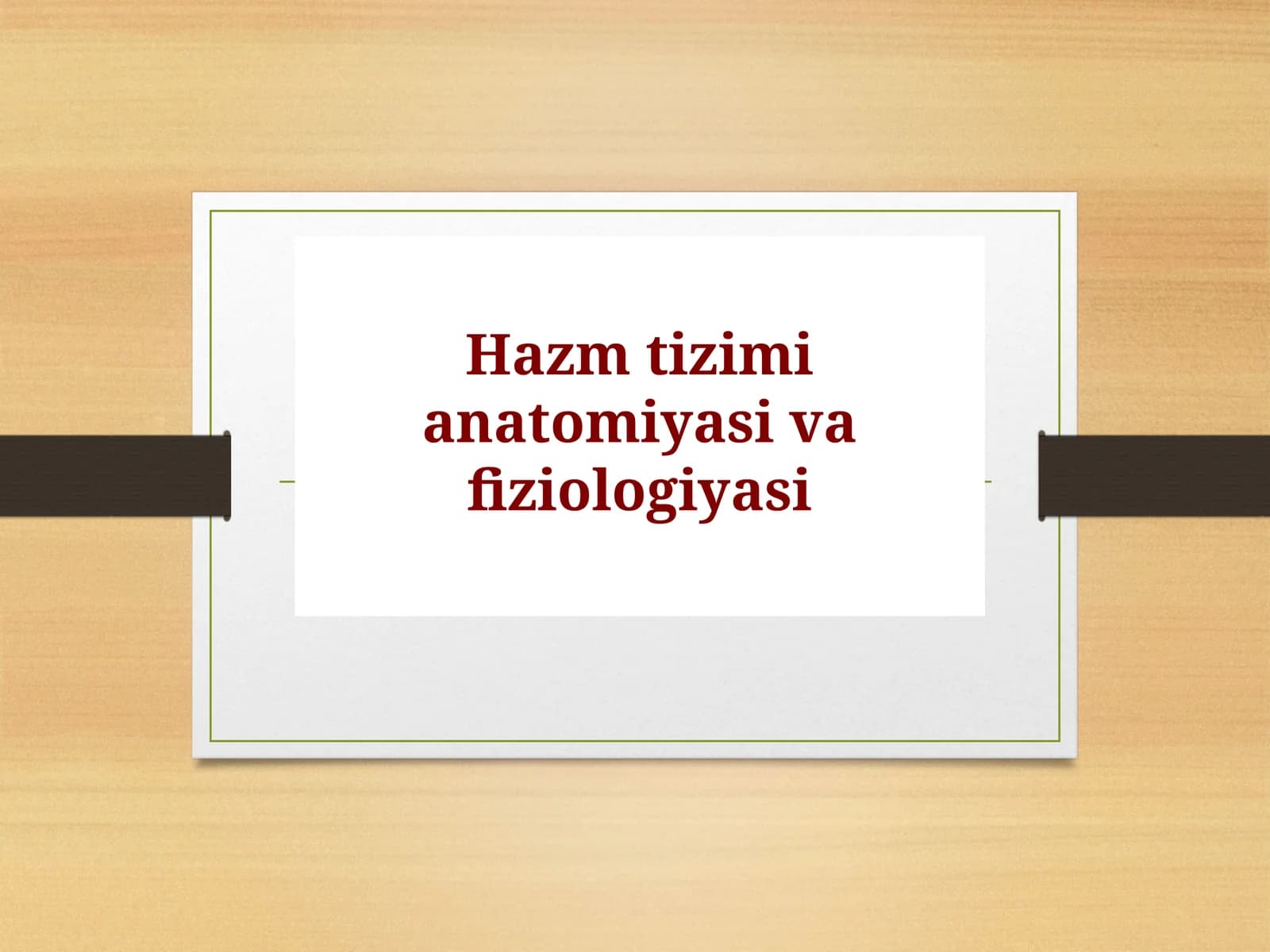 Hazm tizimi anatomiyasi va fiziologiyasi