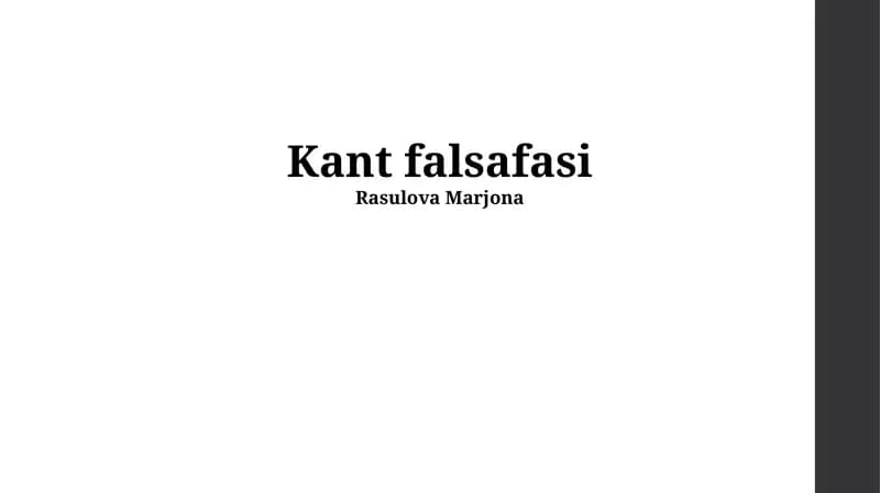 Kant falsafasi