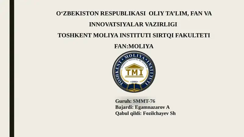 Iqtisodiyotda Muvozanat va Tebranish Jarayonlari