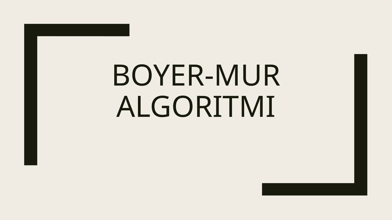 Boyer-muralgoritmi